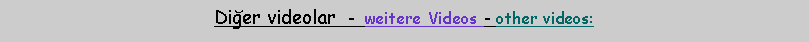 Metin Kutusu: Diğer videolar  - 	weitere Videos - other videos: